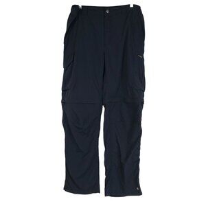 COLUMBIA- MEN'S 36 X 30 -NAVY OMNI-SHADE CONVERTIBLE CARGO HIKING CAMPING PANTS